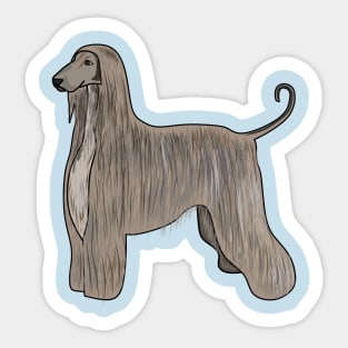 Afghan hound dog cartoon illustration Sticker